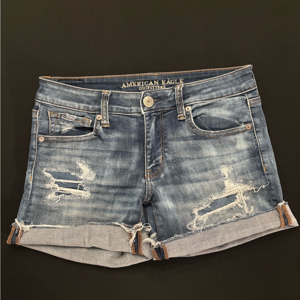 Women’s American Eagle Outfitters Distressed Blue Jean Shorts